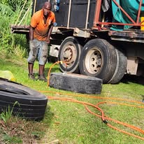Truck tyre service